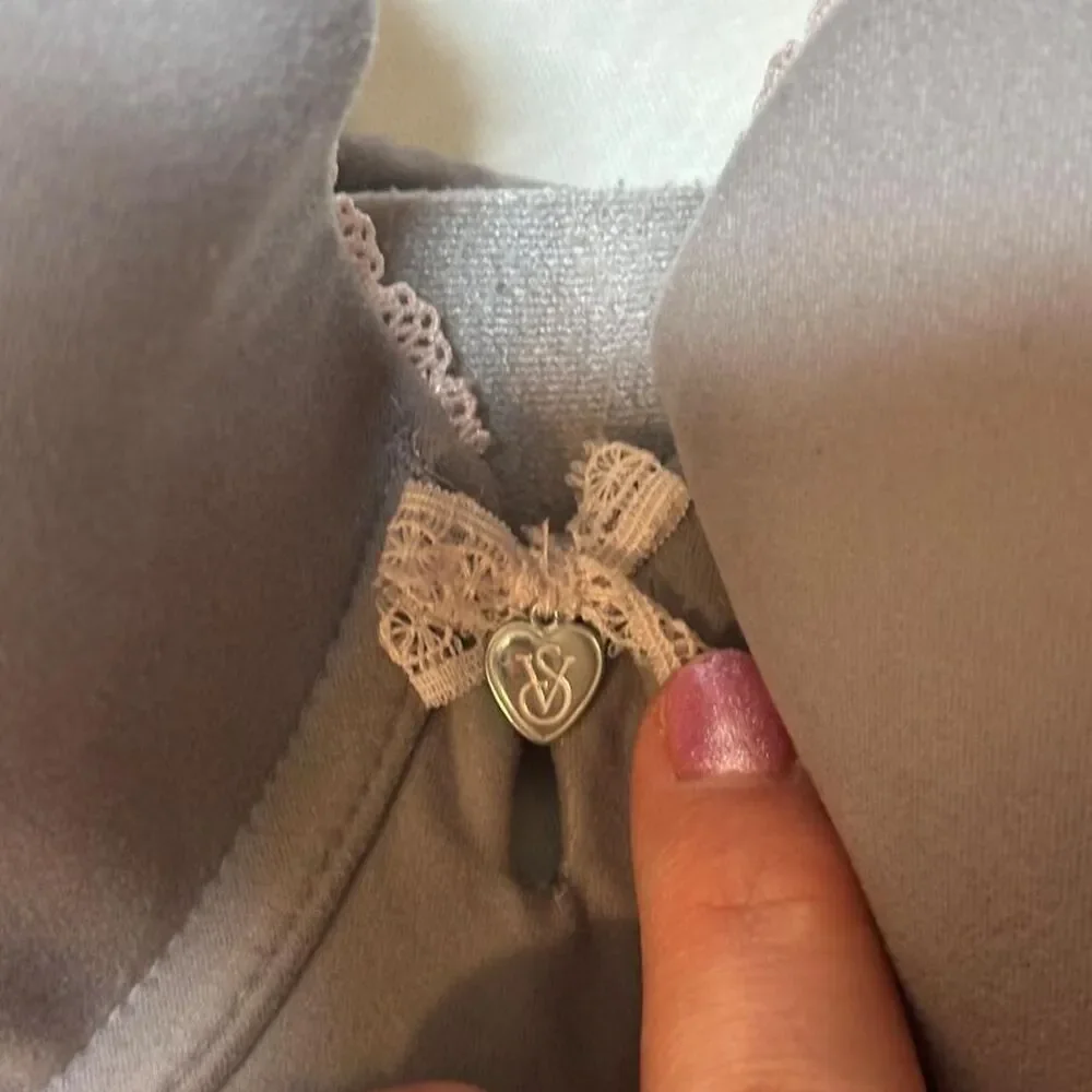 Victoria-s-secret Women's Grey and Blue Bra